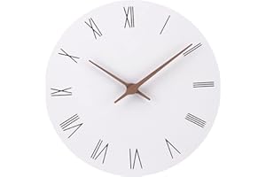 VIVILINEN Orologio da Parete Legno Moderno 30CM, Orologio da Parete Silenzioso Non Ticchettante Orologio Rotondi Senza Cornice Decorativo per Soggiorno, Camera da Letto, Cucina