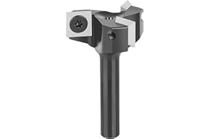 SpeTool Fresa per Spianare legno Gambo 8mm con 3 Inserti in Carburo di Tungsteno, Fresatrice Verticale per Legno Diametro di Taglio 35 mm Fresa CNC