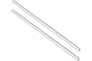 TA-VIGOR 2Pcs Clear Acrylic Round Rods 8mm Diameter 247mm Length Solid PMMA Plastic Dowel Sticks for DIY Crafts Lighting Cake Toppers Gardening Decorations