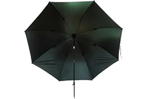 FLADEN Fishing - Umbrella 2.2m Round Tilting Waterproof Dark Green Fishing Brolly with Adjustable Height [25-124]