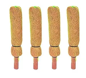 Coir garden Coco Pole 1 Feet(61 cm) - 4 Pieces - Moss & Coir Stick for Money Plant Support, Indoor Plants, House Plants & Plant Creepers