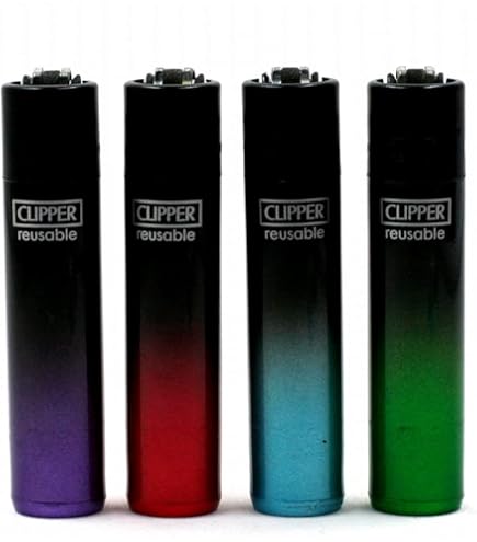 Lot De 2 Briquet Clipper Classic Large Transparent - Couleur Aléatoire