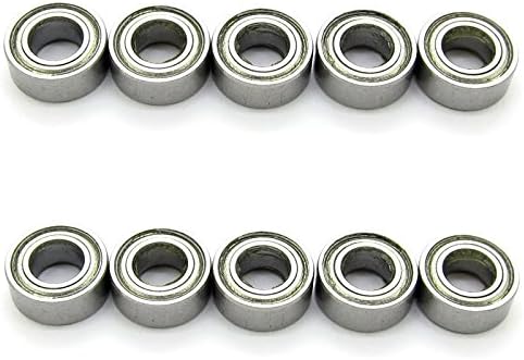5x10x4 mm Miniature Deep Groove Ball Bearing Skateboard Bearings MR105ZZ L-1050ZZ Pack of 10
