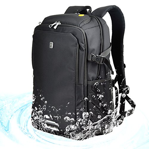 koolerpek Wasserdicht Business Rucksack für Laptop bis zu 43,2 cm schwarz - 6