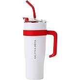 304 L Steel 1.2 L White Straw Camping Picnic Thermos cin909by