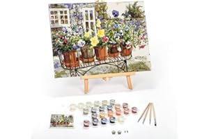 Ledgebay Paint by Number for Adults - Licensed Artwork Paint by Number Kits, Wrinkle-Free Paint by Numbers for Adults Beginner, 30x40 cm Framed, with Brushes, Acrylic Paints and Reference Photo