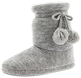 Hüttenschuhe Hausschuhe BOBBLES 35252ND Grau 41