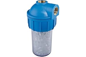 Suinga Filtro Antical Termo Electrico RECARGABLE 1/2" – Filtro Calentador de Agua con Vaso Contenedor y Polifosfatos – Filtro Agua Entrada General Contra la Cal – Descalcificador de Agua Domestico