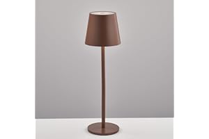 LEOLUX ILLUMINAZIONE Leolux Columbus Corten Lampada Da Scrivania, Senza Fili, Touch. Adatta Come Abajour Da Comodino. La Lampada Da Tavolo Ha 3 Colori Di Luci Led con Intensità Dimmerabile