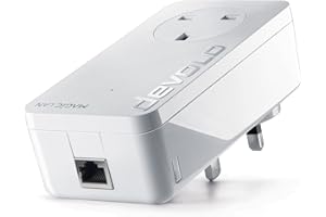 devolo 8254 Magic 2-2400 Lan Add-On Powerline Adapter (Up To 2400 Mbps For Your Powerline Home Network, 1x GB Lan Port, Ideal For Online Gaming, 4k/8k Uhd Streaming, Stable Home Working), White