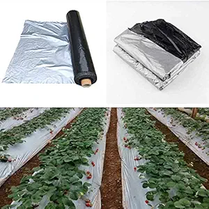 siddhi Mulching Film 30 Micron 3.25 feet/ 1000mm, Black/Silver Mulching Film, Length-400meter