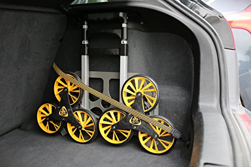 Genius UpCart Pro Aluminium-Treppensteiger | Sackkarre | Einkaufstrolley | 3-Rad-Mechanismus | klappbar | Tragkraft 45,5 kg | schneller und leichter Transport | TV-NEU - 4