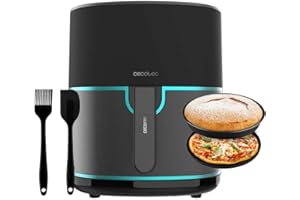 ‎CECOTEC Cecotec Heißluftfritteuse, 6,5L Cecofry Fantastik Inox 6500 Pack, Air Fryer, 1700 W, Edelstahl, 9 Menüs, Perfect Cook-Technologie, 80-200ºC, Einstellbare Zeit, Zubehörpaket