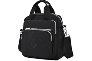 Estwell Schultertasche Damen Wasserdicht Nylon Kleiner Rucksack Mode Handtasche Mädchen Schulrucksäcke Multifunktion Umhängetasche für Reise Schule Einkauf