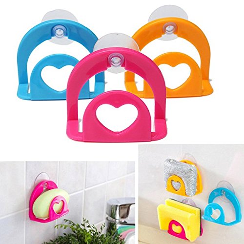 Bluelover 3PCS Küche Sponge Debris Regallager Geschirr Storage Box Halter - 2