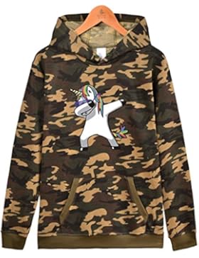 SIMYJOY Pärchen Entzückende Einhorn Hoodie Entzückende Cartoon Pullover Tanzen Einhorn Kapuzen Sweatshirt