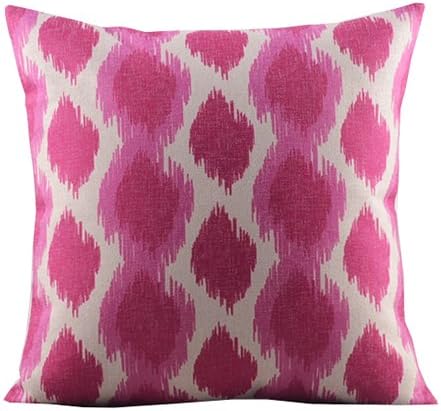 Prettypillow Cotton Linen Decorative Throw Pillow Set Cushion With Insert Bold Rose Printed Square 18"