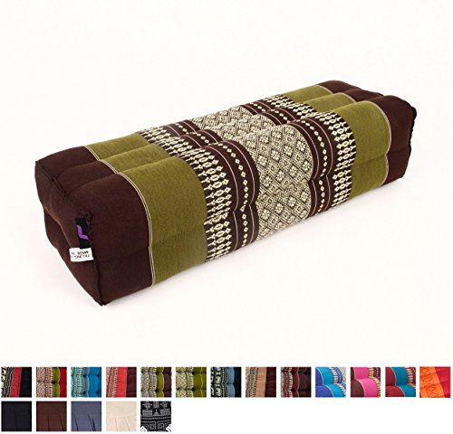 Yogakissen, 50x15x10 cm, Kapok, Schwarz