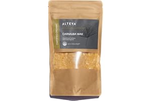Alteya Organic Cire de Carnauba 120gr - Pastilles de cire de Carnauba certifiées 100% organique USDA (Copernica Cerifera)