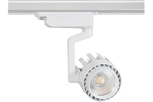 ‎LEDKIA LIGHTING LEDKIA LIGHTING - LED Schienenstrahler | 30W Leistung | 1-Phasenstromschiene | 3000 lm Lichtstrom | COB Technologie | Aluminium, Weiß, 3000K Warmweiß
