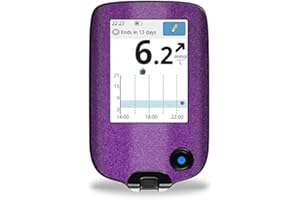 MYDILI Purple Metallic - Skin adesiva per lettore Freestyle Libre