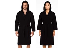 Jenny Sesal - Accappatoio Uomo e Donna in Microfibra Morbido, Leggero, Salvaspazio, a Rapida Asciugatura con Cappuccio, Tasche, Cintura a Passanti e Gancio