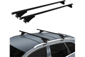 GENERICO Barre portatutto portapacchi auto (con corrimano) Tiger black per VOLVO XC40 18>