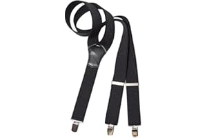 MR. M MR.M Bretelle uomo – 3 clips incrocio Y – Regolabili fino a 195cm - Larghezza 3,5cm - Finiture vera pelle