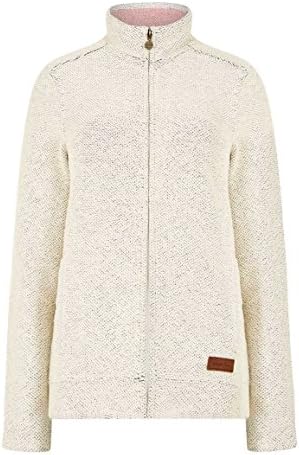 Weird Fish Eartha Full Zip Sierra Knit Light Cream Size 12