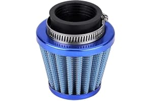 EJOYOUS Filtro de aire de 38 mm, filtro de aire de admisión Filtro de aire de motocicleta Kit universal de filtro de aire de admisión de motocicleta con ATV todoterreno Quad Dirt Pit Bike Gold (Azul)