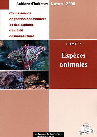 Espèces animales - Cahiers d'habitats, tome 7 francais