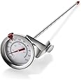 DELFINO Deep Fry Thermometer with Instant Read, Dial Thermometer, 12 Inch Stainless Steel Stem Meat Cooking Thermometer, Best for Turkey BBQ, Tall pots, Beef, Lamb, Meat, Food Cooking