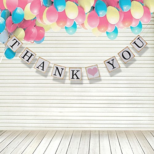 ULTNICE “THANK YOU” Danke Karton Bunting Banner Dekor Requisiten mit String für Hochzeit Aniversary Verlobungsfeier - 6