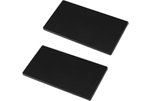 UFURMATE Couvercles de plaque murale vierge 2 pièces, Plaque murale sans vis, Plastique, 1 prise, Couvercles électriques pour prises ou interrupteurs inutilisés (Noir)