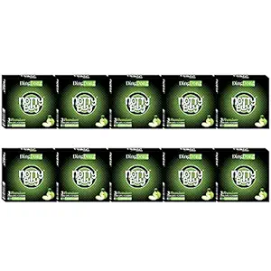 NOTTY BOY DingDong Green Apple Flavoured Condom For Men - 30 Count (Pack of 10)