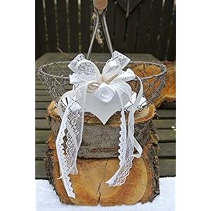 Blumenkorb Streukörbchen VINTAGE WEDDING