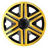 4-teiliges Set CM DESIGN Action Gold/Schwarz - 16 Zoll, passend für Fast alle VW z.B. für Tiguan 5N