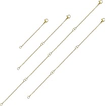 Chaînes D'extension En Argent 925 Pour Colliers Et Bracelets - Lot De 3 (3cm, 4cm, 5cm) - Rallonge Ajustable Pour Bijoux Femmes