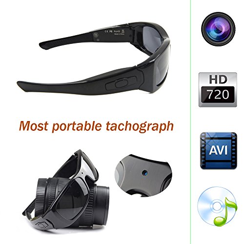 DCCN Kamera Brille Spy Brille Spionage Brillen cam polarisierte Sonnenbrille mit Kamera UV400 Stereo Bluetooth Headset Kopfhörer für iPhone /Android Handy für Radfahren Motorad Bike - 8