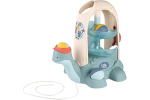 Smoby Little Tortue à Balles - 2 en 1 - Circuit de Balles, Jouet à Tirer - Premier Age - Dès 12 Mois - Fabriqué en France