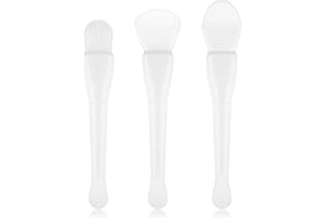 Qianyu 3 cepillos de silicona para máscara facial, aplicador de doble extremo, cepillo suave para máscara de modelado de arcilla de barro, máscara facial flexible, aplicador de cuidado de la piel con