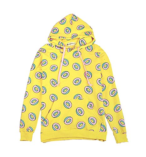 New Find GOT7 Just Right le même style Mark Jackson YoungJae JB Sweat à Capuche Donut ,Jaune ,X-Large