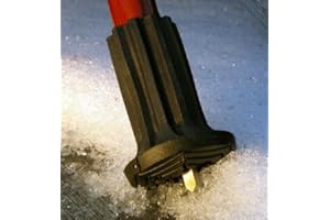 STOCKSHOP Patent Gummipuffer Polyurethan schwarz mit ausklappbarem Spike für Gehstöcke aus Holz und Metall, flexibler Schaft für Durchmesser von ca. 17-22 mm