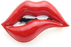 CHICHENGNIAN Rosso Labbro Smalto Spille Donne Uomini Partito Banchetto Lega Spille Spille Cappelli Ragazze Borse Accessori