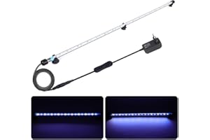 MLJ Acuario LED Iluminación, Iluminación LED para Acuarios Plantados Lámpara LED para Peceras Resistente al Agua Luz para (Deutschland Lagerhaus) (Blanco y azul, 112cm)