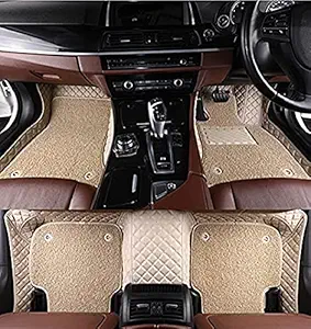Euro Care 7D Mats Custom Fitted Car Mats Compatible with Hyundai Verna Fluidic (Model : 2013-2017) -Color:-Beige