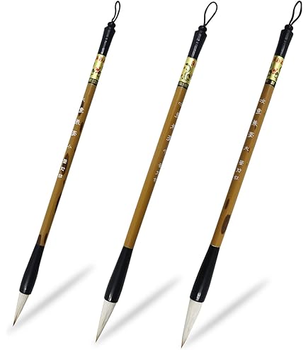 Chinese Calligraphy Brush Set Caligrafia 3pcs Wolf... – Grandado