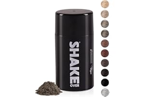 ‎SHAKE OVER SHAKE OVER Veganes Streuhaar zur Haarverdichtung, mit Zink angereicherte Fasern, hochwertiges Schütthaar, Made in Europe (12 g, DARK BLONDE)