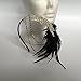 MagiDeal Retro Black Feather Headpiece Flapper Chain Flower Hairband Great Gatsby Headband 1920s for Fancy Dress Party