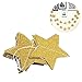 Produktbild OULII Gold Glitter Star Papier Banner Girlande hängen Hintergrund für Hochzeit Geburtstag Weihnachten Party Dekoration